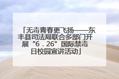无毒青春更飞扬——东丰县司法局联合多部门开展“6．26”国际禁毒日校园宣讲活动
