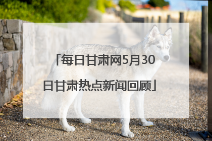 每日甘肃网5月30日甘肃热点新闻回顾