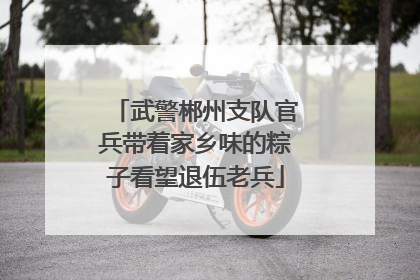 武警郴州支队官兵带着家乡味的粽子看望退伍老兵