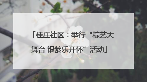 桂庄社区：举行“粽艺大舞台 银龄乐开怀”活动
