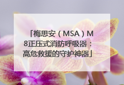 梅思安（MSA）M8正压式消防呼吸器：高危救援的守护神器