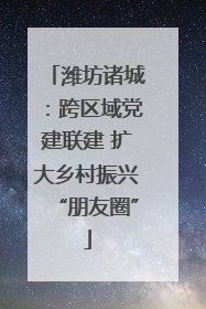 潍坊诸城：跨区域党建联建 扩大乡村振兴“朋友圈”