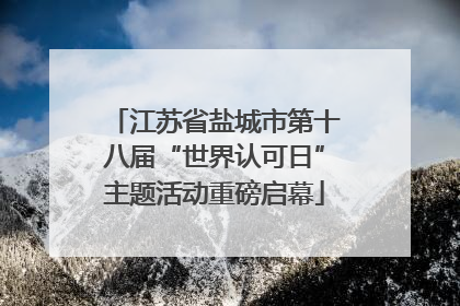 江苏省盐城市第十八届“世界认可日”主题活动重磅启幕