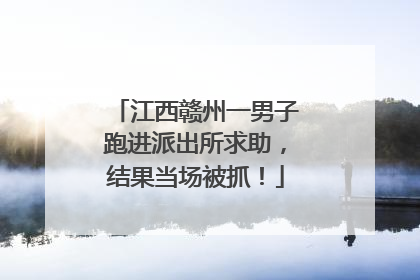 江西赣州一男子跑进派出所求助，结果当场被抓！