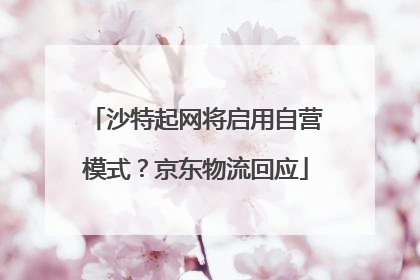 沙特起网将启用自营模式？京东物流回应