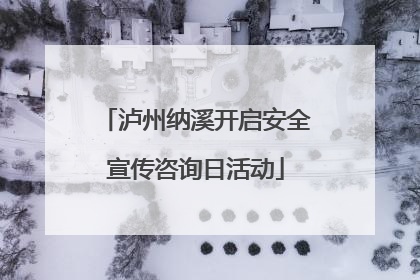 泸州纳溪开启安全宣传咨询日活动