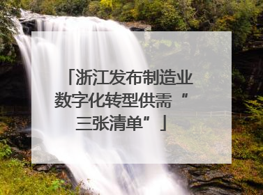 浙江发布制造业数字化转型供需“三张清单”