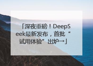 深夜重磅！DeepSeek最新发布，首批“试用体验”出炉→