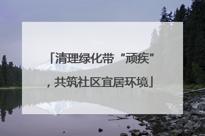 清理绿化带“顽疾”，共筑社区宜居环境