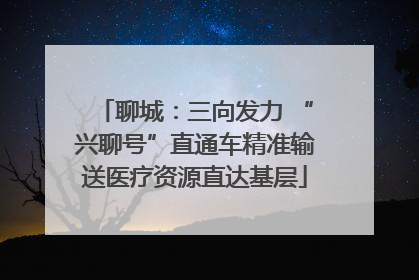 聊城：三向发力 “兴聊号”直通车精准输送医疗资源直达基层