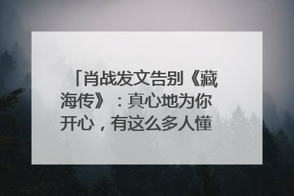 肖战发文告别《藏海传》：真心地为你开心，有这么多人懂你，导演回应“是否有第二季”