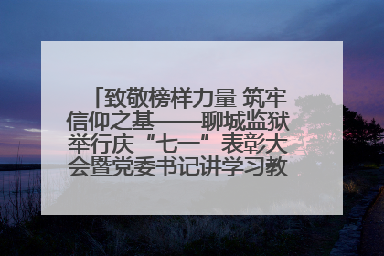 致敬榜样力量 筑牢信仰之基——聊城监狱举行庆“七一”表彰大会暨党委书记讲学习教育专题党课