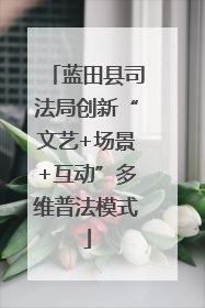 蓝田县司法局创新“文艺+场景+互动”多维普法模式