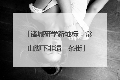 诸城研学新地标：常山脚下非遗一条街