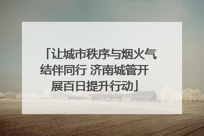让城市秩序与烟火气结伴同行 济南城管开展百日提升行动