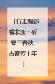 行走赣鄱看非遗：斫琴三春秋 古音传千年