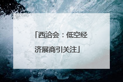 西洽会：低空经济展商引关注