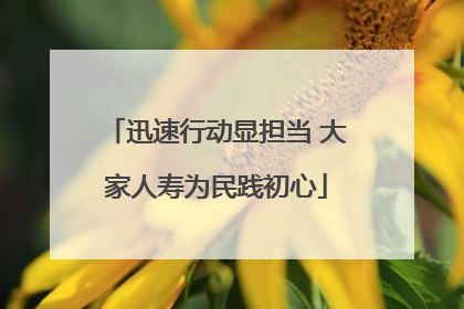 迅速行动显担当 大家人寿为民践初心