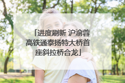 进度刷新 沪渝蓉高铁通泰扬特大桥首座斜拉桥合龙