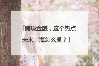 跨境金融，这个热点未来上海怎么抓？