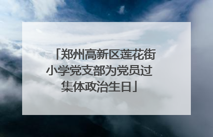 郑州高新区莲花街小学党支部为党员过集体政治生日