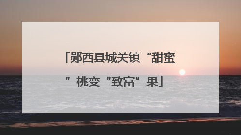 郧西县城关镇“甜蜜”桃变“致富”果