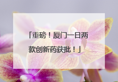 重磅！厦门一日两款创新药获批！