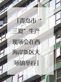 青岛市“三夏”生产现场会在西海岸新区大场镇举行