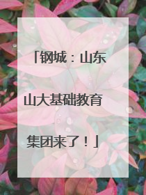 钢城：山东山大基础教育集团来了！