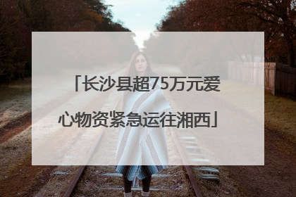 长沙县超75万元爱心物资紧急运往湘西
