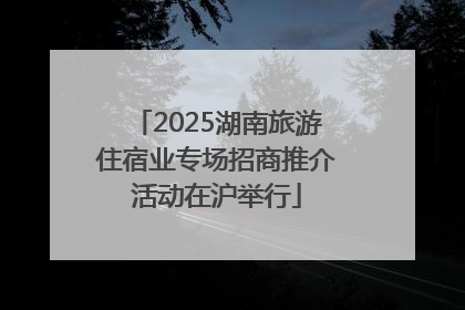 2025湖南旅游住宿业专场招商推介活动在沪举行