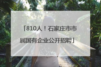 810人！石家庄市市属国有企业公开招聘